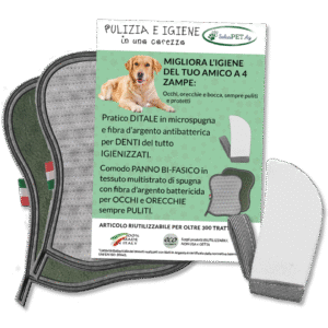 SalusPetAg - Panno Bifasico e Ditale per l’igiene orale